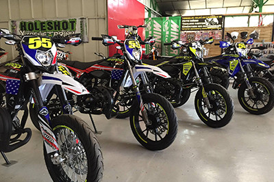 motorcycle ranges Sherco garage Rbiers motorcycles