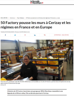 Article de presse 50factory nouvelle republique 2022