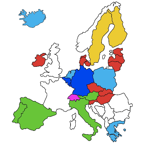 Carte Europe livraison 50Factory