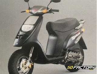 Technical sheet of the scooter Piaggio Typhoon 2T 50cc (1993-1997) -  50factory.com