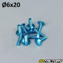 Pack 10 vis 6x20mm tuning bleu