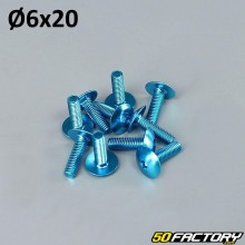 Vis 6x20 mm tuning bleues (lot de 10)