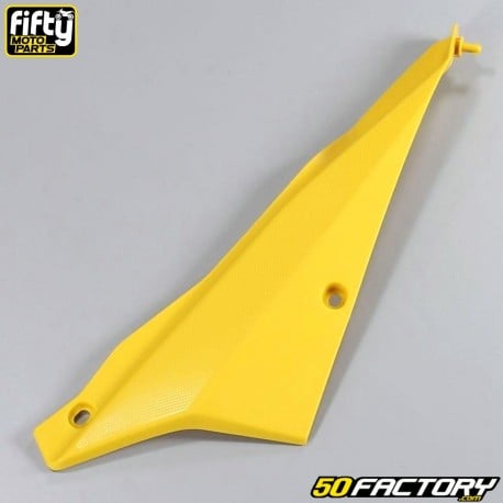 Carenado izquierda bajo silla  FACTORY amarillo Derbi Senda DRD Xtreme, Smt, Rcr