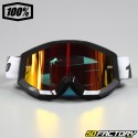 Goggle screen cross 100% red mirror