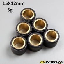 Variator rollers 5g 15x12 mm Minarelli vertical and horizontal Mbk Booster,  Nitro...