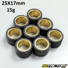 Rolos inversores 15g 25x17 mm Piaggio MP3, Xevo,  Peugeot Satelis... 400, 500