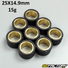 Variomatik Gewichte 15g 25x14.9 mm Yamaha Tmax,  Xmax,  Peugeot Metropolis 400, 500 ...