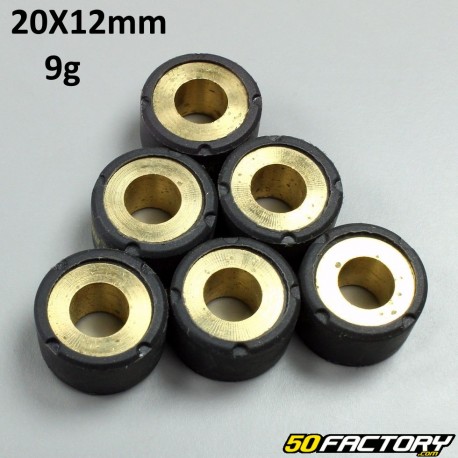 Inverter rollers 9g 20x12 mm Benelli, Italjet, Kymco,  Malaguti and Mbk /Yamaha