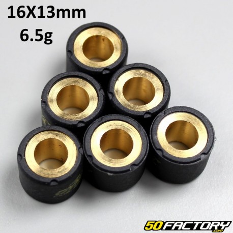 Inverterwalzen 6,5g 16x13 mm Baotian, Honda, Kymco,  Peugeot, Pgo, Piaggio  et  Sym.