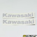 Pegatinas Kawasaki negras 230mm (x2)