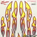 Set of stickers of yellow flames 