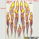 Set of stickers of yellow flames 