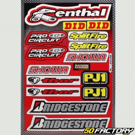 Set di adesivi Renthal, Bridgestone