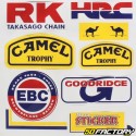 Planche de stickers Honda HRC, Camel...
