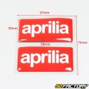 Adesivos Aprilia vermelho relevo