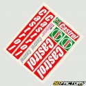 Set of stickers
 Castrol red