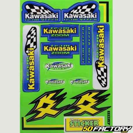 Planche de stickers Kawasaki KX