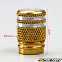 Tampas de válvula alu tuning dourado amarelo