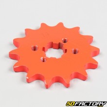 Pignone di uscita della scatola di 14 denti 420 Derbi,  Aprilia,  Gilera... arancione