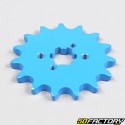 Pinion Derbi 15 teeth 420 blue