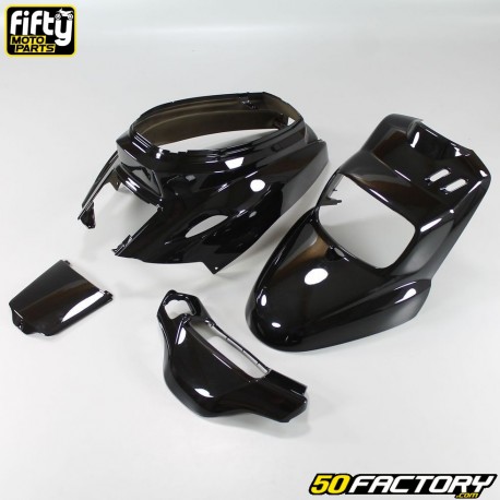 Kit de carenagem FIFTY Mbk preto Booster,  Yamaha Bws desde 2004