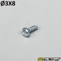 3x8mm screw for lights, turn signals ... (per unit)