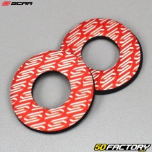 Handlebar grip donuts Scar red