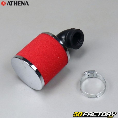 Filtro dell'aria a tromba in schiuma angolato Athena XL rosso