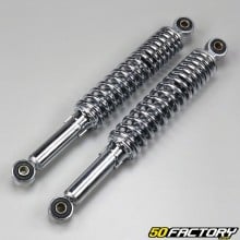 Adaptable 320 mm adjustable rear shock absorbers Peugeot 103, MBK 51 ... chrome