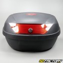 Top case 51L moto nera e scooter universale (riflettore rosso)