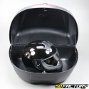 Top case 51L schwarz Motorrad und Universalroller (roter Reflektor)