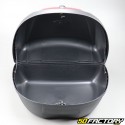 Top case 51L moto nera e scooter universale (riflettore bianco)