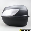 Top case 32L moto negra y scooter universal (reflector blanco)