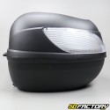 Top case 32L moto negra y scooter universal (reflector blanco)