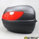 Top case 32L moto negra y scooter universal (reflector rojo)