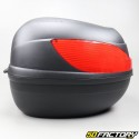 Top case 32L moto negra y scooter universal (reflector rojo)