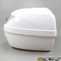 Top case 28L moto blanca y scooter universal (reflector blanco)