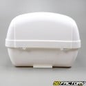 Top case 28L moto blanca y scooter universal (reflector blanco)