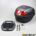 Top case 28L schwarz Motorrad und Universalroller (roter Reflektor)