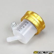 Brake fluid bottle aluminum gold