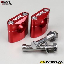 Handlebar clamps 28mm 4MX red/aluminum