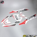 Kutvek Deco Kit Yasuni MBK Booster  et  Yamaha BW (da 2004) rosso e bianco