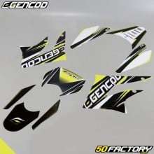 Decoration kit Gencod Derbi DRD, Gilera SMT,  RCR (2011 to 2017) yellow