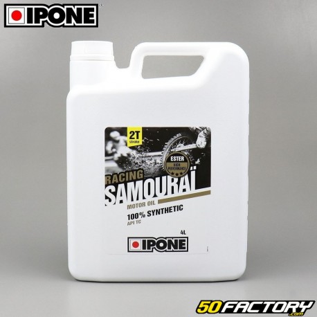 Huile moteur 2T Ipone Samouraï 100% synthèse (bidon 4L)