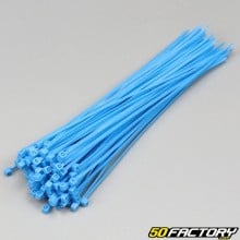 Neon blue plastic collars 200 mm (100 pieces)