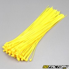 Colares de plástico (rilsan) 2.5x200 mm amarelo fluorescente (100 peças)