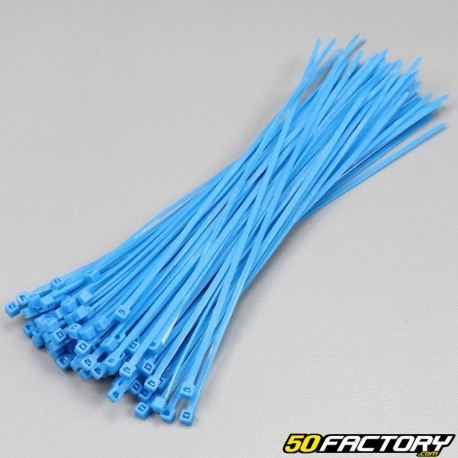 Abrazaderas de plástico (rislan) azul 200 mm (100 piezas)