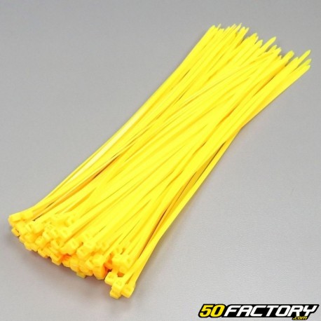 Fluorescent yellow plastic collars 250mm (100 pieces)