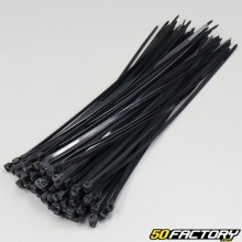 Plastic clamps (rislan) 3.6x250 mm black (100 pieces)