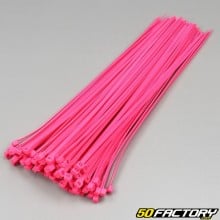Collares de plástico rosa fluorescente 250mm (piezas 100)